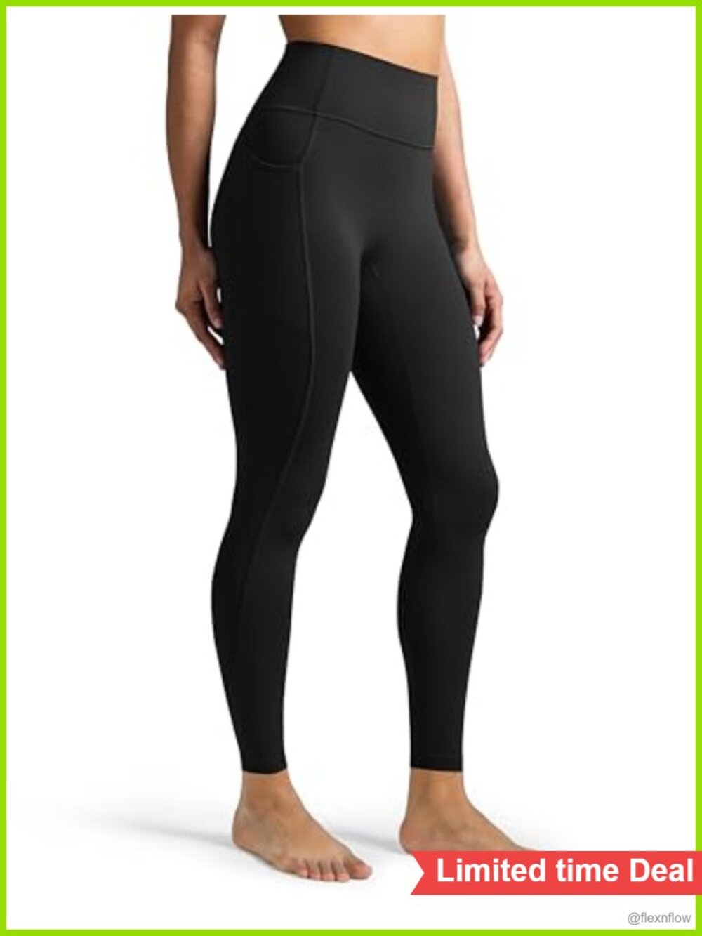 High-Waisted No Front Seam Yoga Leggings with Pockets Petite